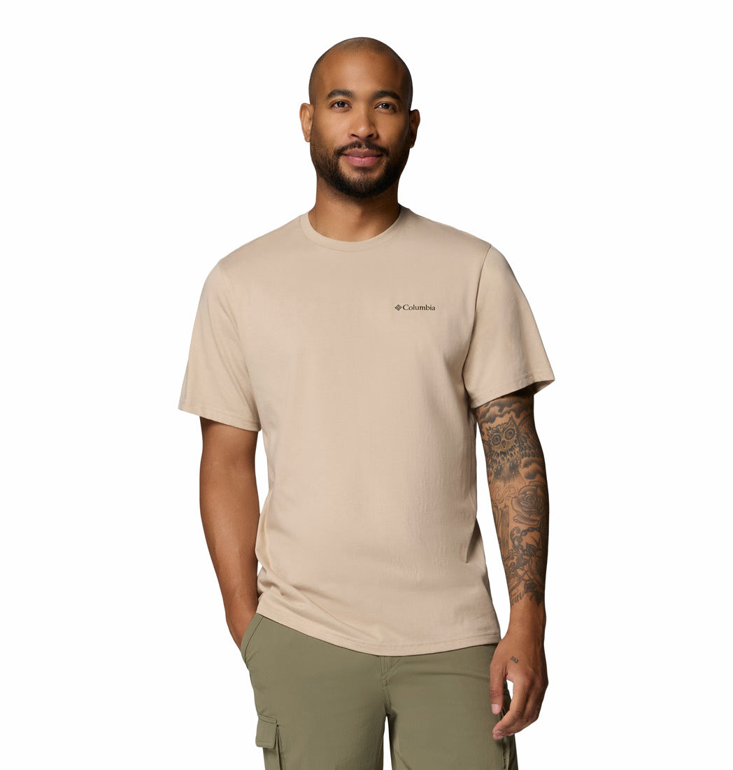 Columbia Mens Csc™ Outdoor Back Graphic Tee-Ancient Fossil, front view