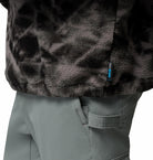 Columbia Timber Crest MTR fleece printed half-zip in Black Icypeaks, hem detail with MTR tag