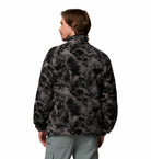 Columbia Timber Crest MTR fleece printed half-zip in Black Icypeaks, back view