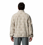 Columbia Timber Crest MTR fleece printed half zip in Dark Stone Geo, back view