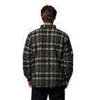 Columbia Mens Hunter Arch shirt jacket in Greenscape Trac plaid, back view