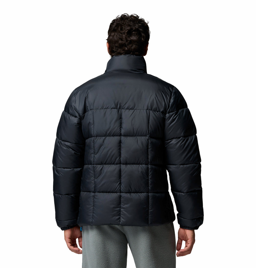 Columbia Mens Puffect Iv Jacket in black, back view