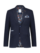 A Fish Named Fred Navy Bubble Textured Blazer Navy front view