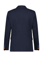 A Fish Named Fred Navy Bubble Textured Blazer Navy model front view