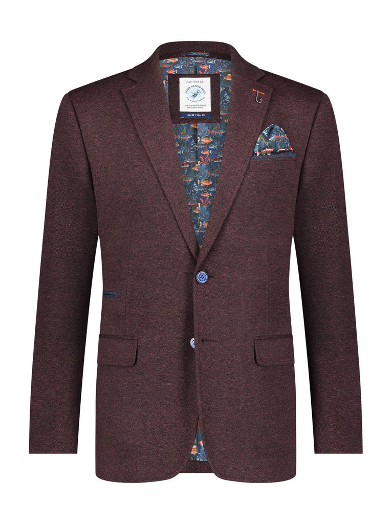 Burgundy Pique Blazer Spirit Clothing