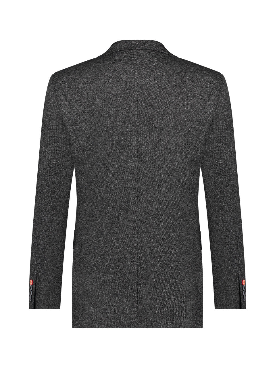 Men' Dark Grey Pique Blazer-Back View