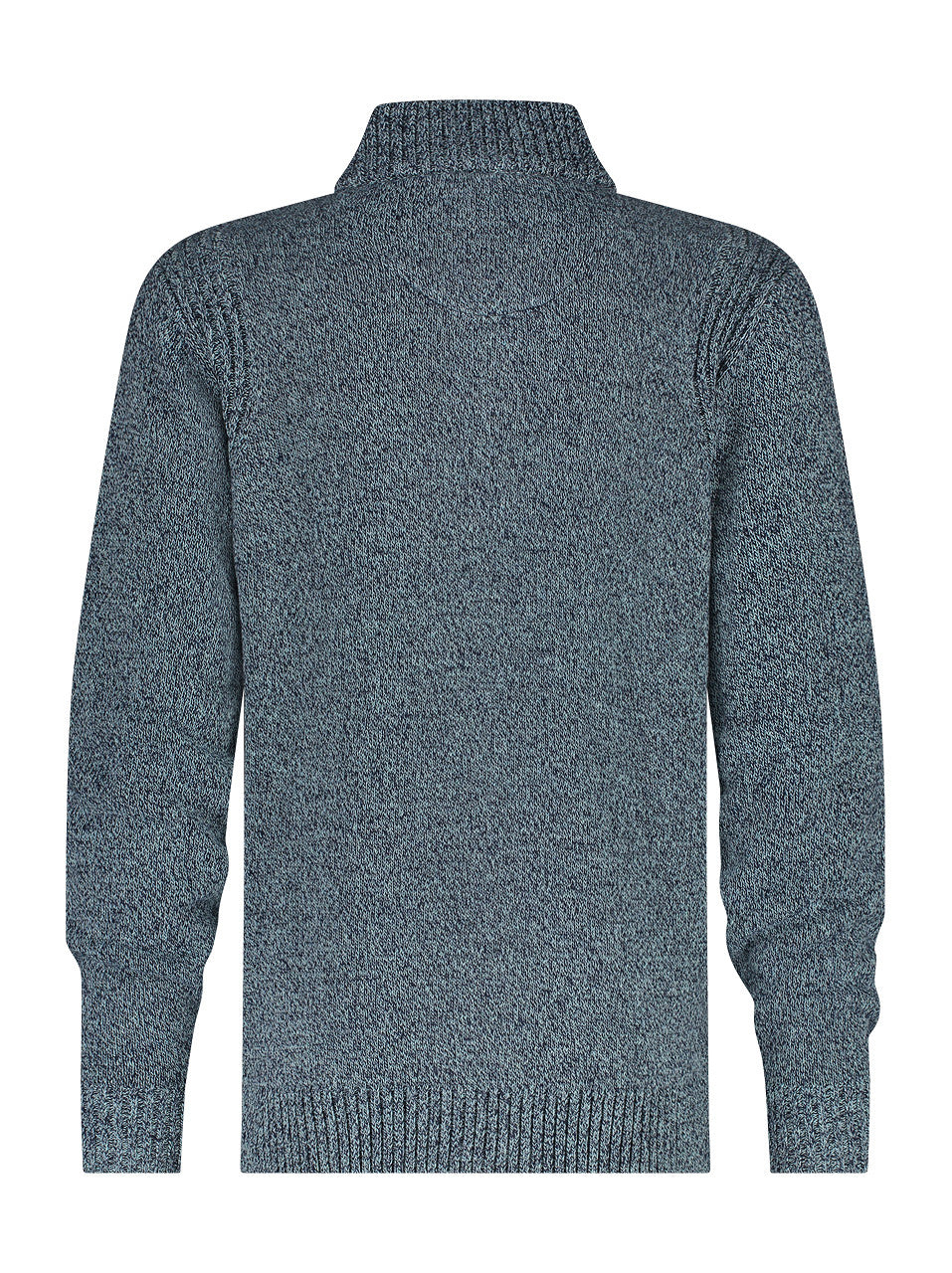 A Fish Named Fred Dark Grey Knitted Jumper Dark Grey model front view