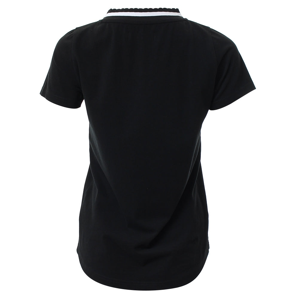 Ladies Leah Black V-Neck Tee-Back View