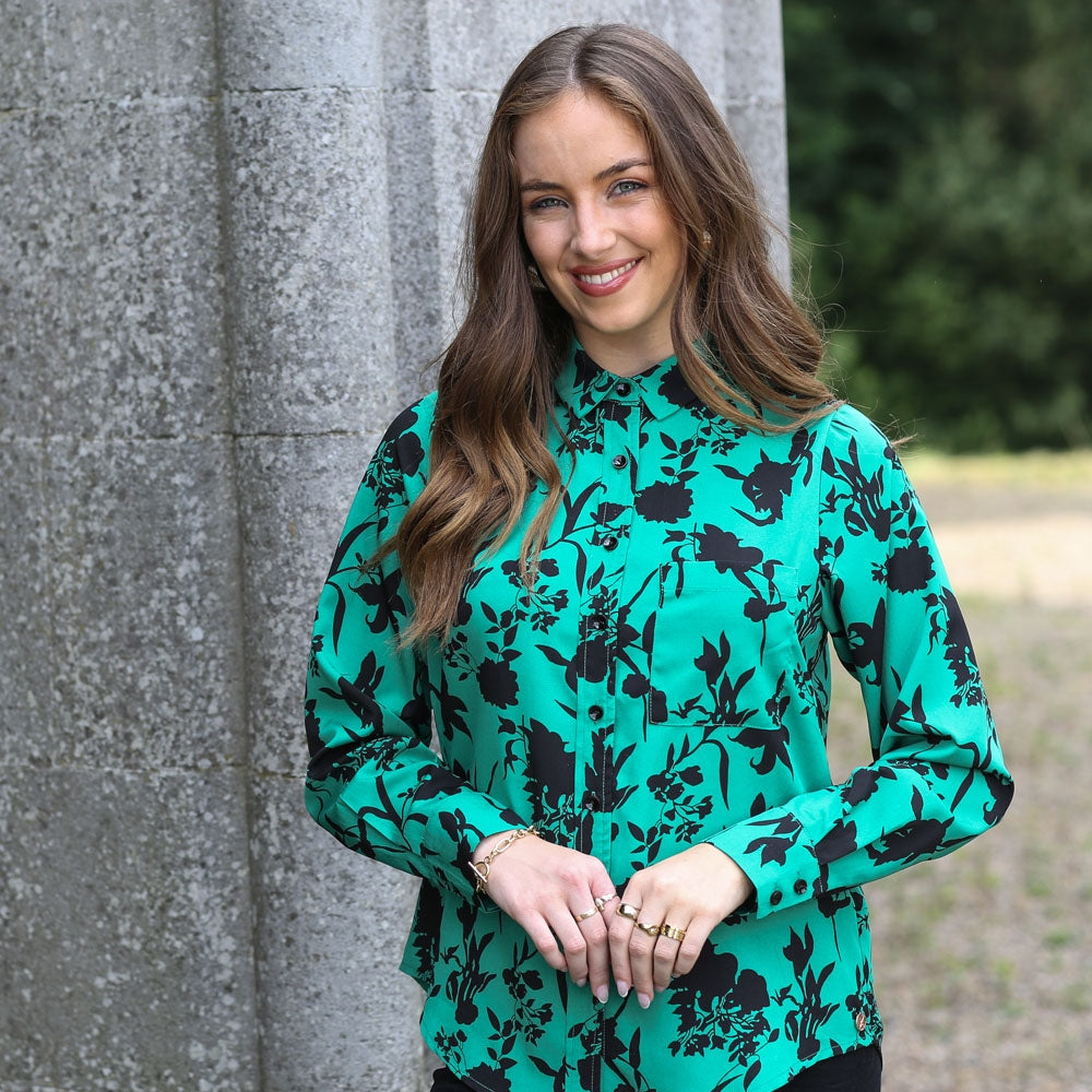 Theo Blouse - Green – Spirit Clothing