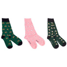 Swole Panda Sock Gift Box - 3 Pairs - Farming Green/Pink side view