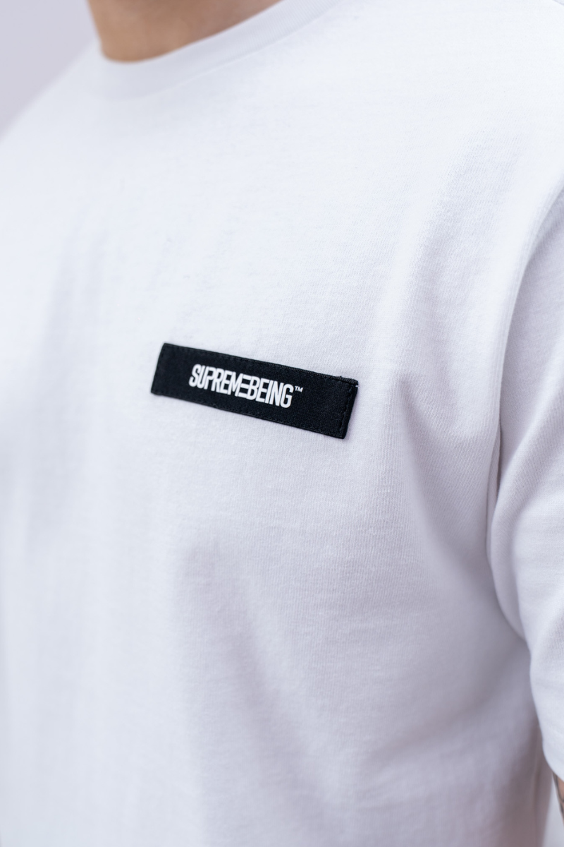 Men's Carlo Optic White T-Shirt-Logo View