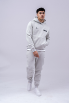 Supreme Being Diego Powder Grey Hoodie Powder Grey model front view