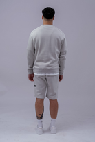 Supreme Being Angelo Powder Grey Shorts Powder Grey model front view