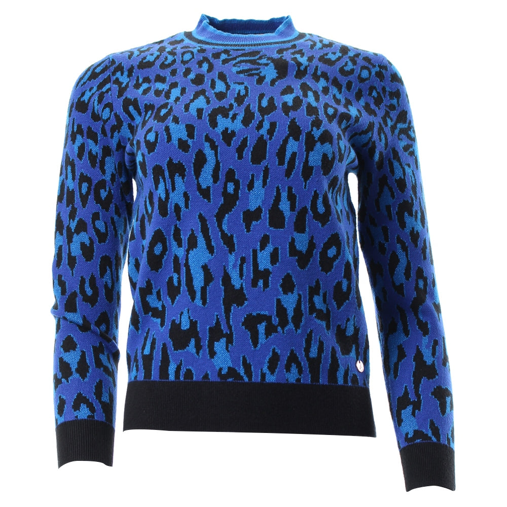 Ladies Clarice Jumper - Blue-Ghost Front View