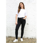 RANT & RAVE LADIES Katherine Skinny Jeans - Black Black front view