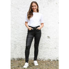 RANT & RAVE LADIES Bronte Snake Jean - Black Black front view