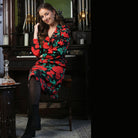 RANT & RAVE LADIES Andrea Midi Dress - Red Floral Red Floral model front view