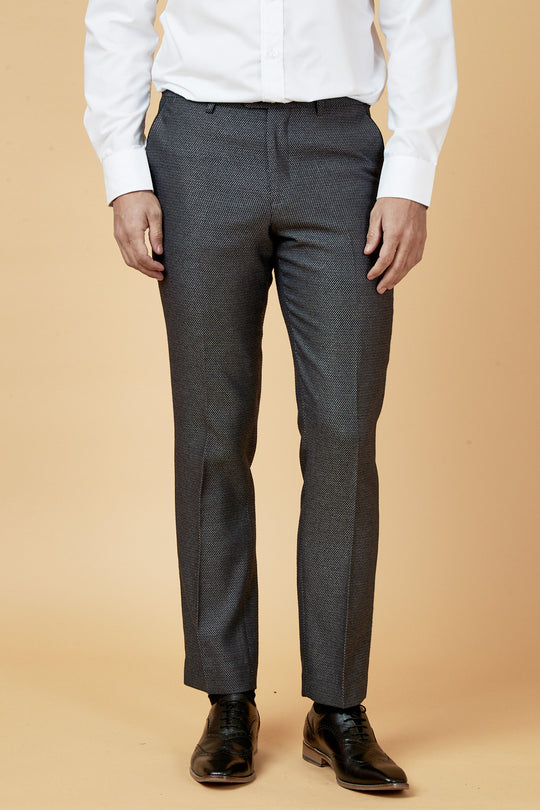 Spencer Charcoal Grey Trousers-Front view