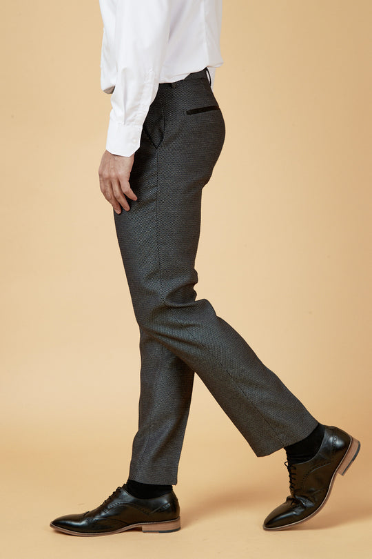 Spencer Charcoal Grey Trousers-Side view