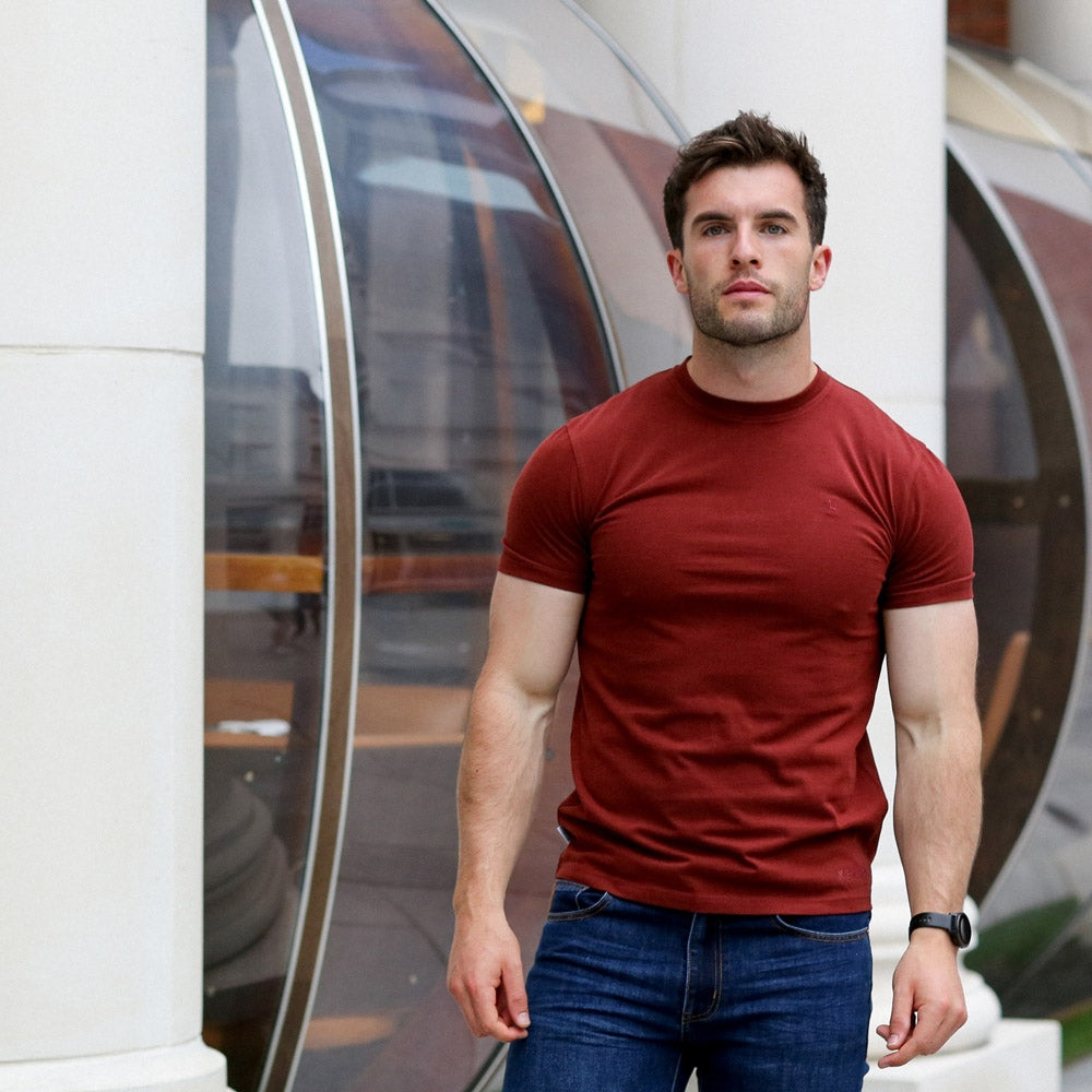Men's Alan Short Sleeve Grey T-Shirt-Front View
