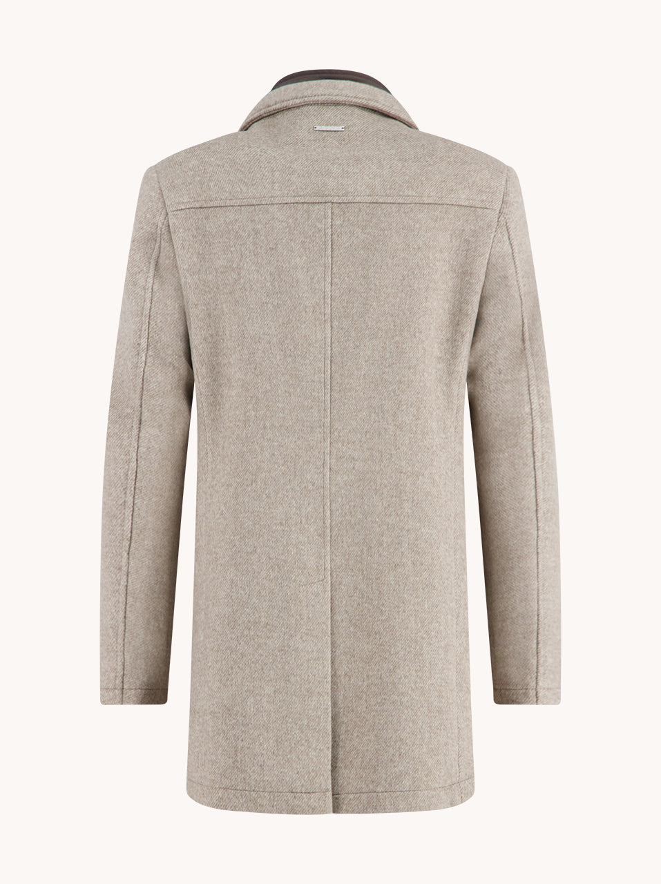 Beige coat on a white background