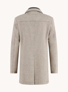 A Fish Named Fred Sand Funnel Neck Coat SAND detail view