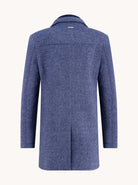 A Fish Named Fred Classic Blue Funnel Neck Coat CLASSIC BLUE detail view