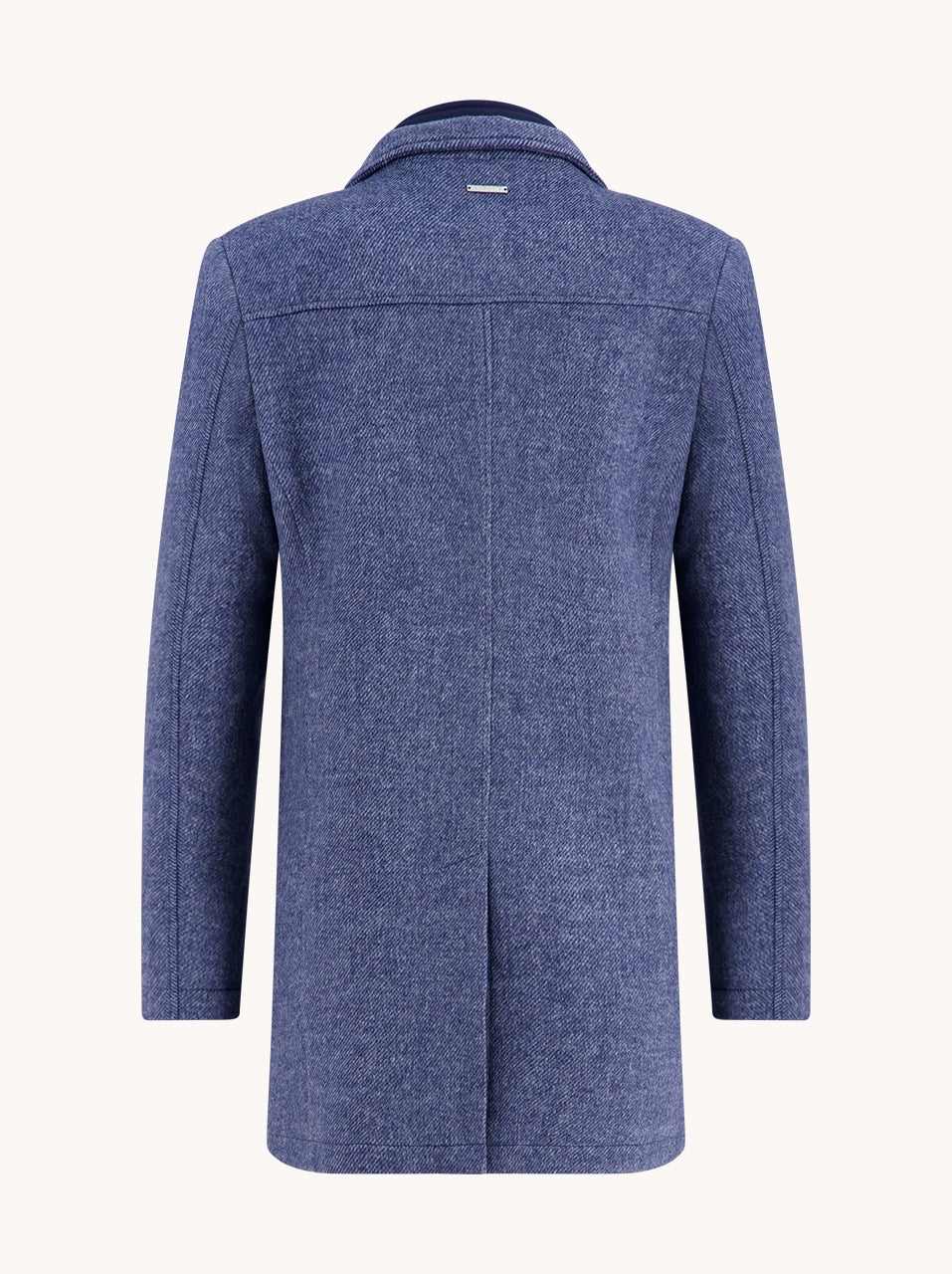 A Fish Named Fred Classic Blue Funnel Neck Coat CLASSIC BLUE detail view