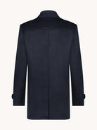 A Fish Named Fred Navy Funnel Neck Coat Navy detail view