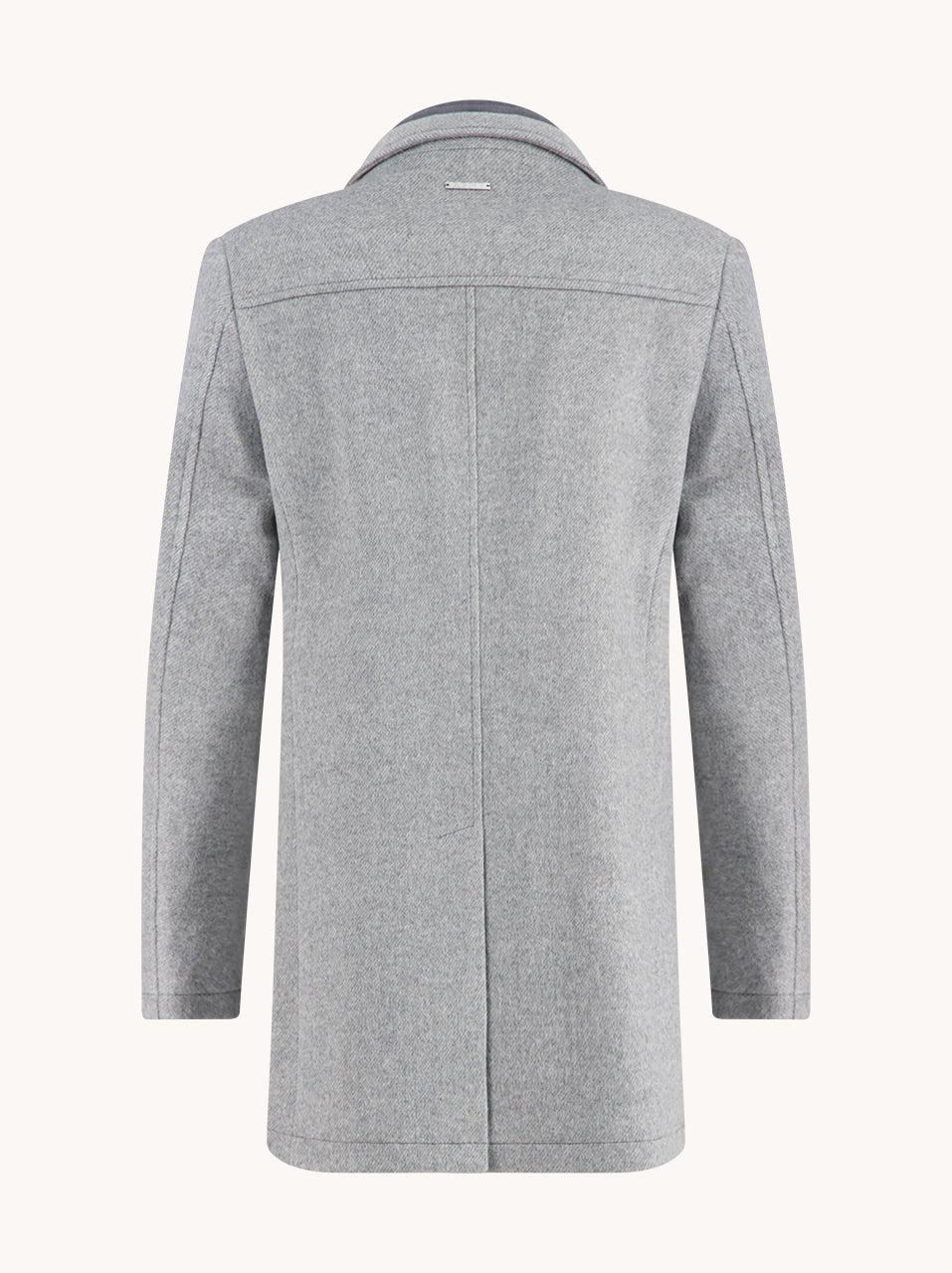 A Fish Named Fred Grey Funnel Neck Coat GREY detail view