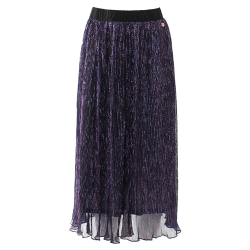 Ladies Terry Skirt - Purple-Ghost Front View