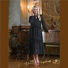 RANT & RAVE LADIES Lia Midi Dress - Black Black model front view