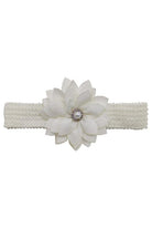PULSE Web Hairband with Flower Cream detail view