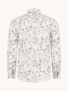A Fish Named Fred Long Sleeve Shirt With Birdy Blooms Pattern Sand detail view