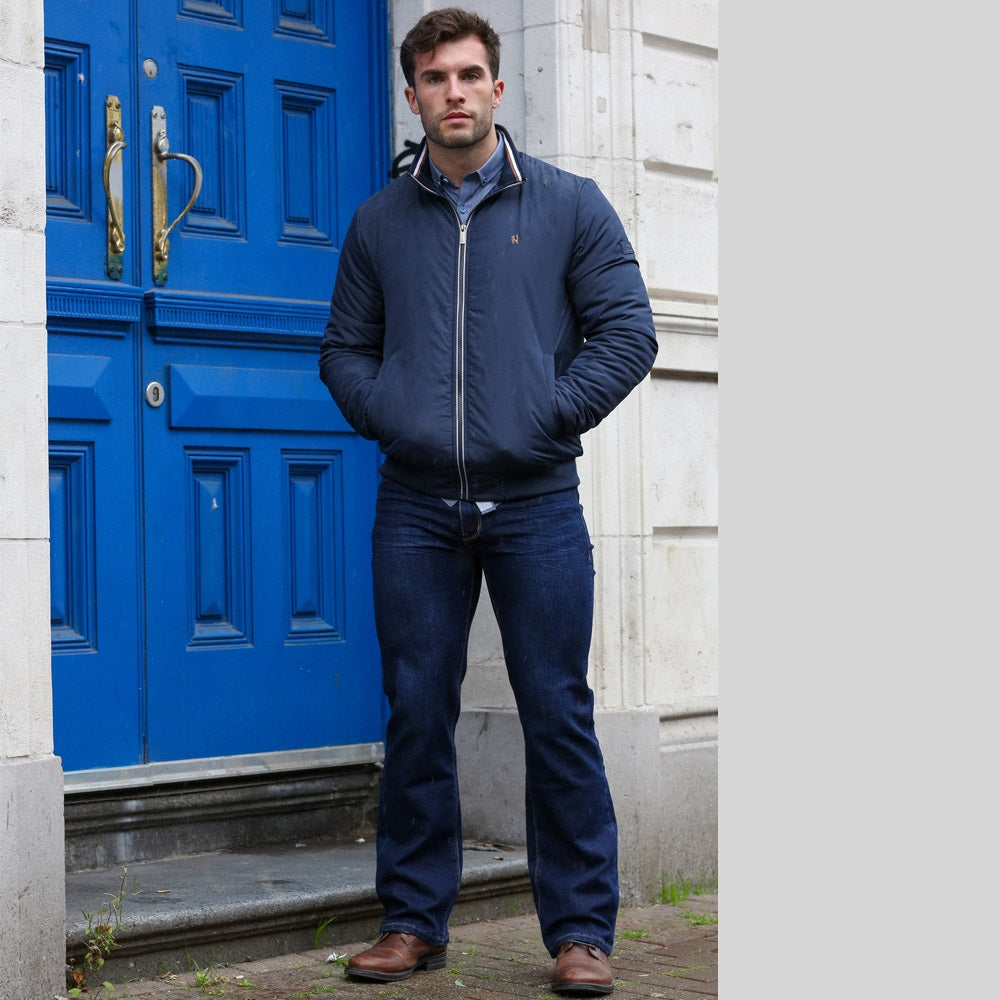 Kenrow Menswear Ted Bootcut Jeans DARK INDIGO model front view