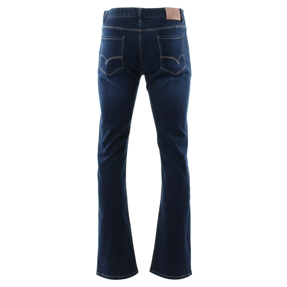Kenrow Menswear Ted Bootcut Jeans DARK INDIGO back view