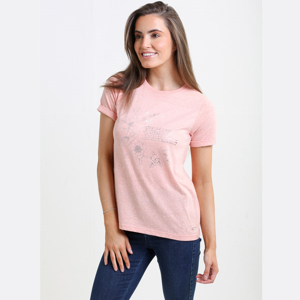 Ladies Eimear Orange T-Shirt-Model Front View