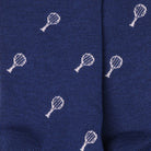 Swole Panda Tennis Raquet Bamboo Socks Blue detail view