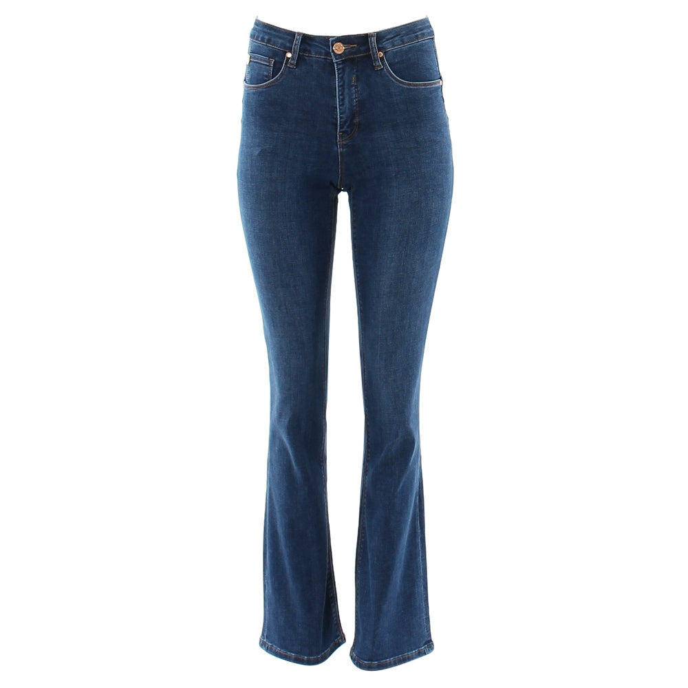 Ladies Marsha Bootcut Jean - Mid Wash-Front View