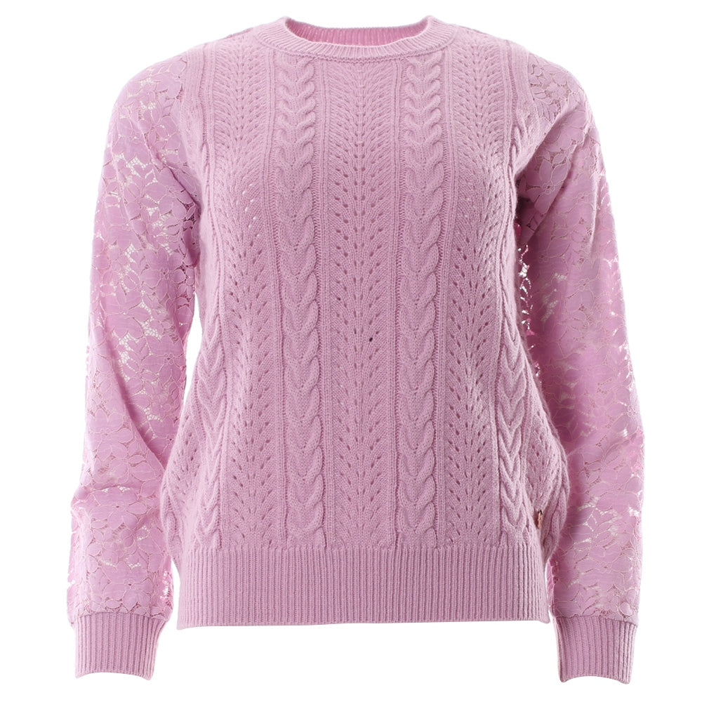 Ladies Amber Jumper - Lilac-Ghost Front View