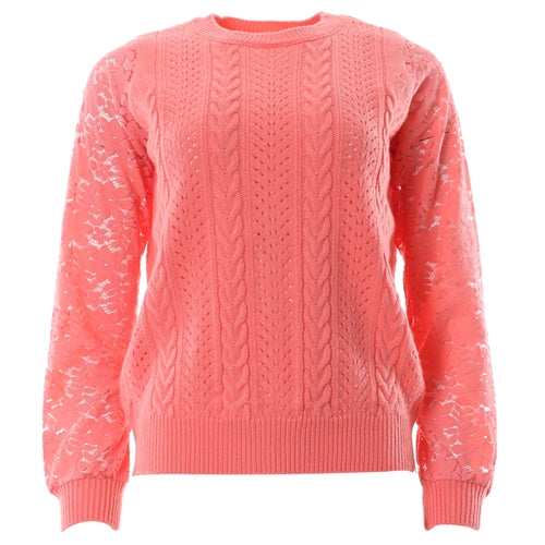 Ladies Amber Jumper - Peach-Ghost Front View