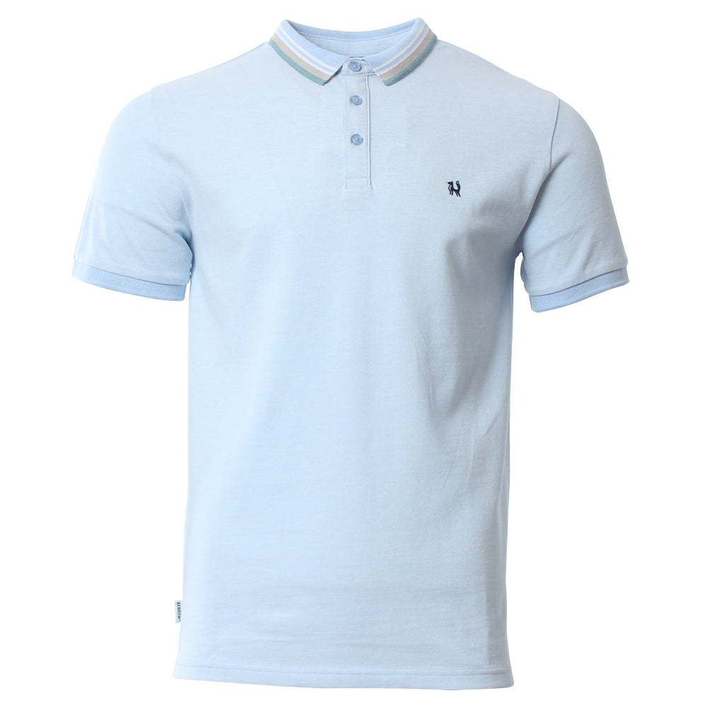 Men's Hanley Sky Blue Polo Shirt-Front View