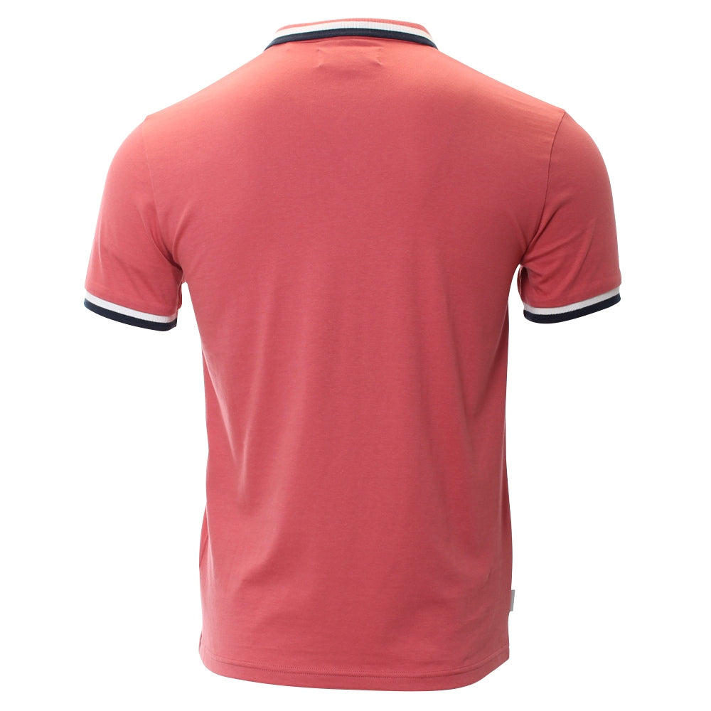 Men's Patrick Coral Polo Shirt-Back View