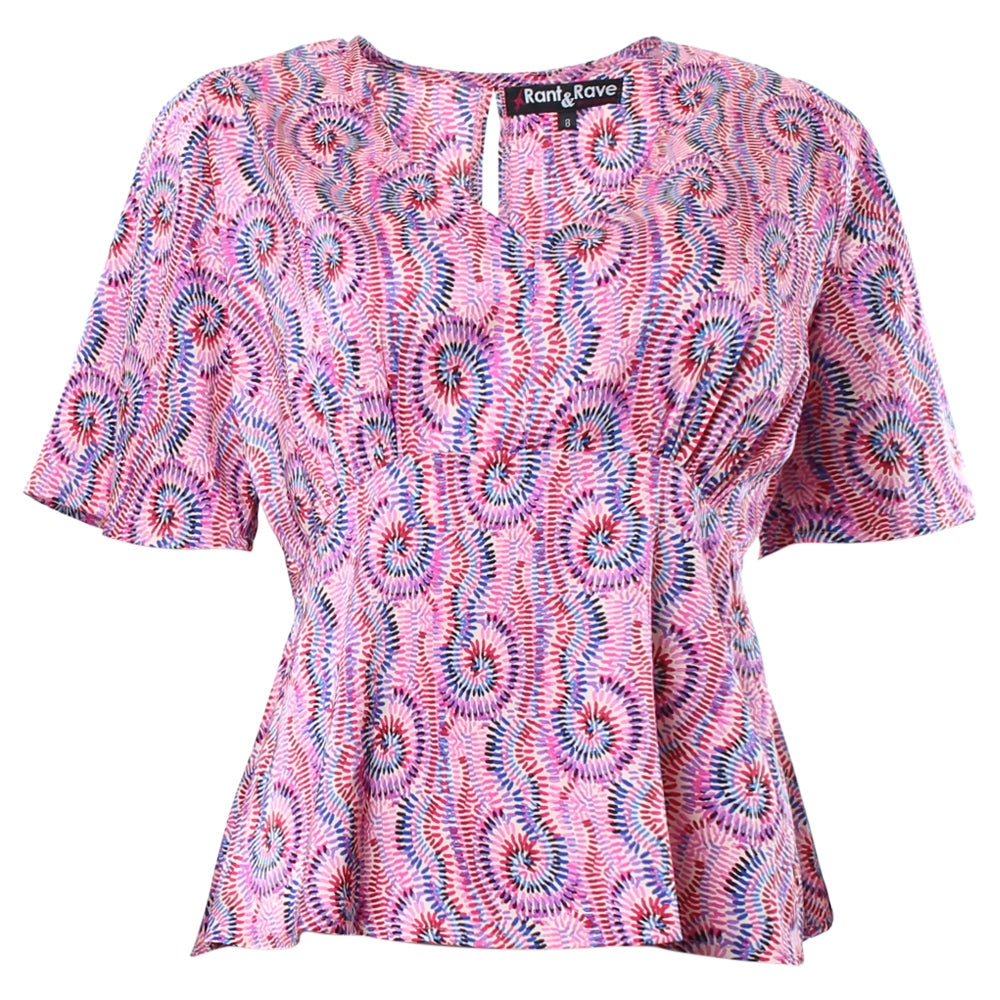 Ladies Aisling Pink Top-Front View