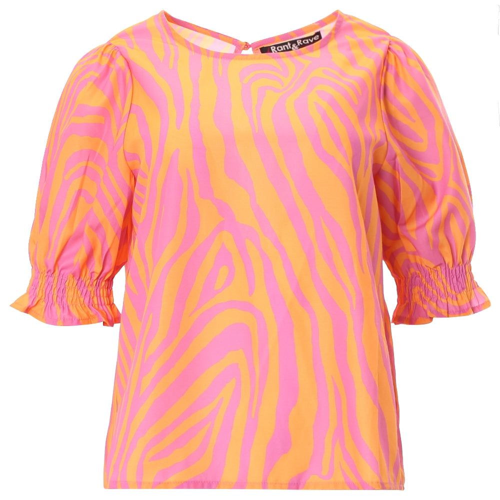 Ladies Tracey Pink Top-Front View
