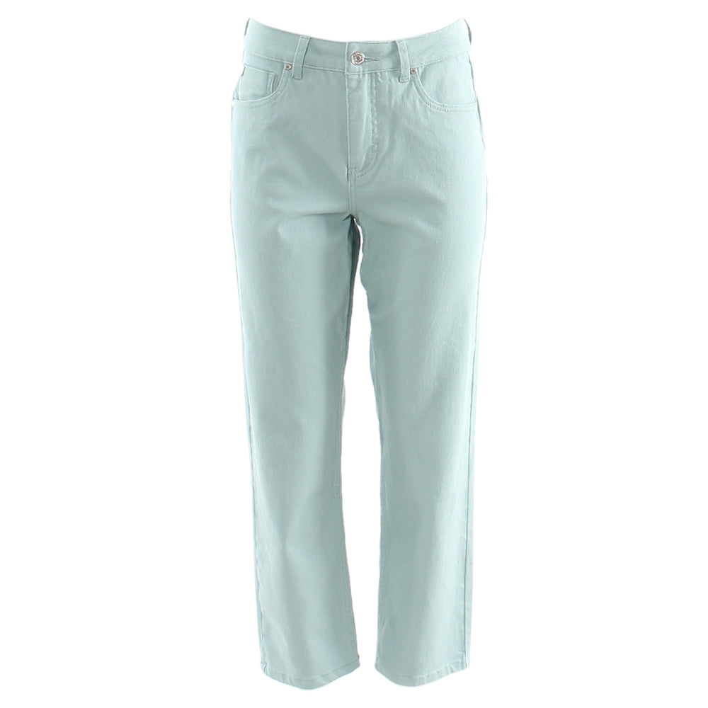 Ladies Siobhan Aqua Mom Jeans-Ghost Front View