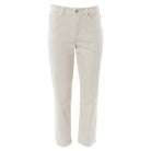 Front view of white mom jeans