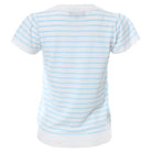 RANT & RAVE LADIES Eden Sky Blue Stripe Short Sleeve Knitted Top SKY BLUE back view
