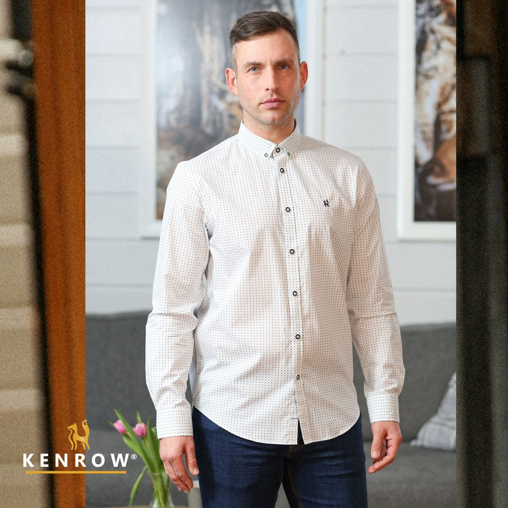 Men's Conor Shirt - White-Model Front View 2