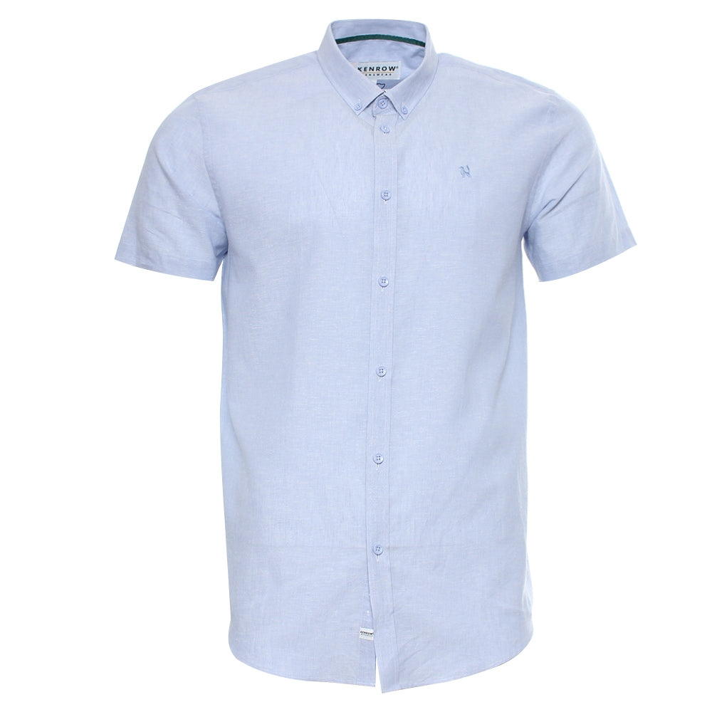 Men's Paul Short Sleeve Shirt - Blue-Front View